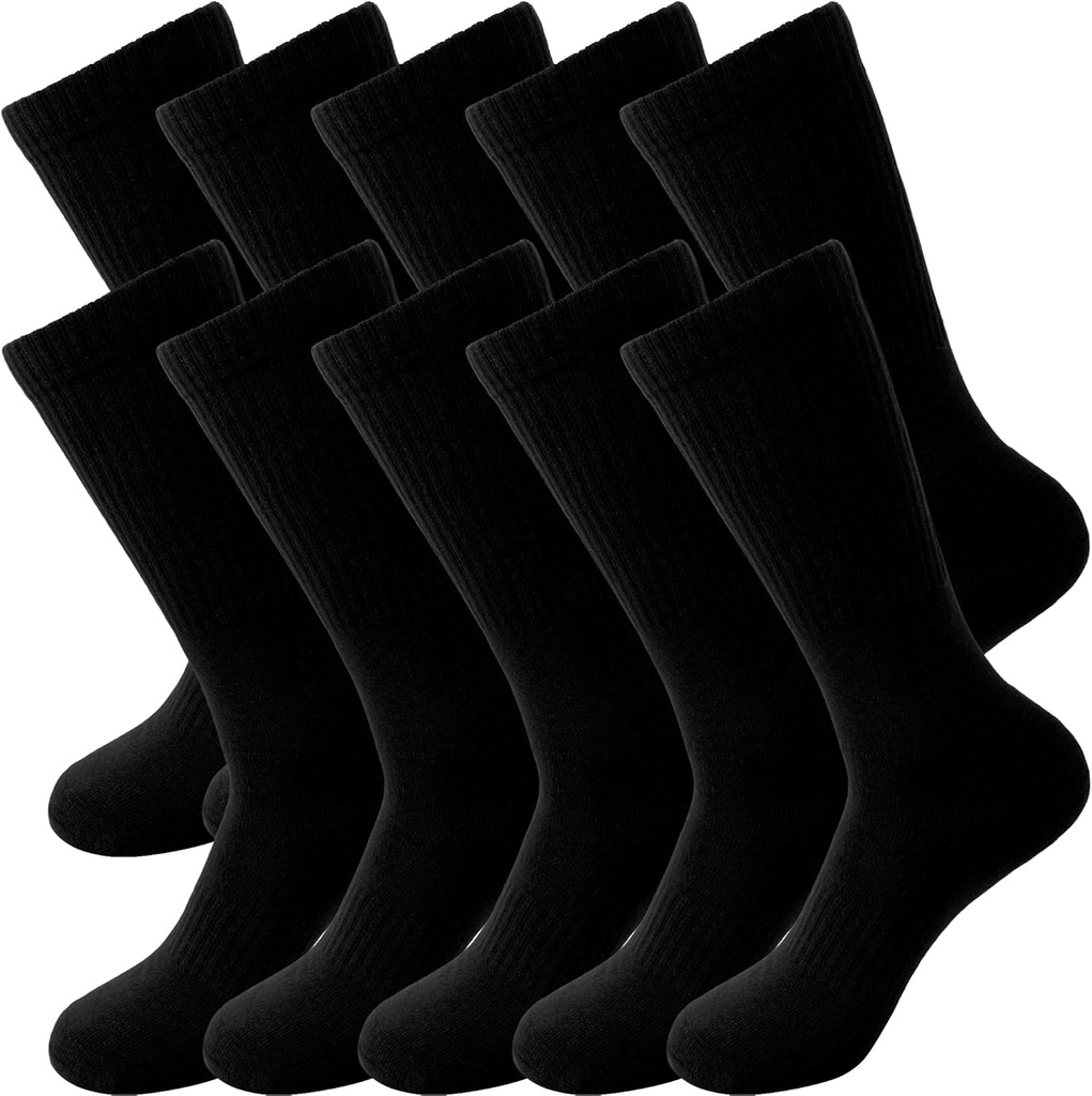 5 Pairs Military Green Socks Army Crew Sock Military Boot Socks for Men Women Working Outdoor