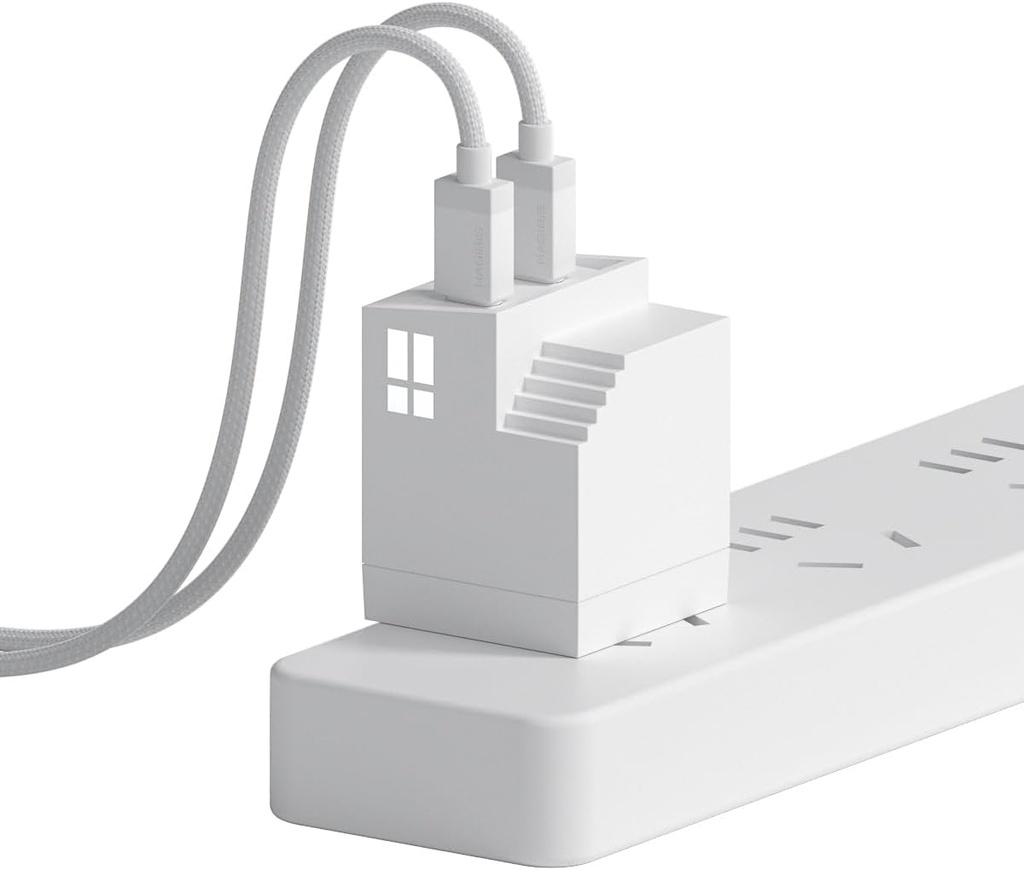 Hagibis 45W USB C Charger, Dual USB Type-C Ports PPS GaN Fast Charger, Mini House for iPhone 16 16 Pro Max 15/15 Plus/15 Pro/15 Pro Max/14/13, Galaxy S23 Ultra/S22/Note 20, iPad/iPad Mini, MacBook