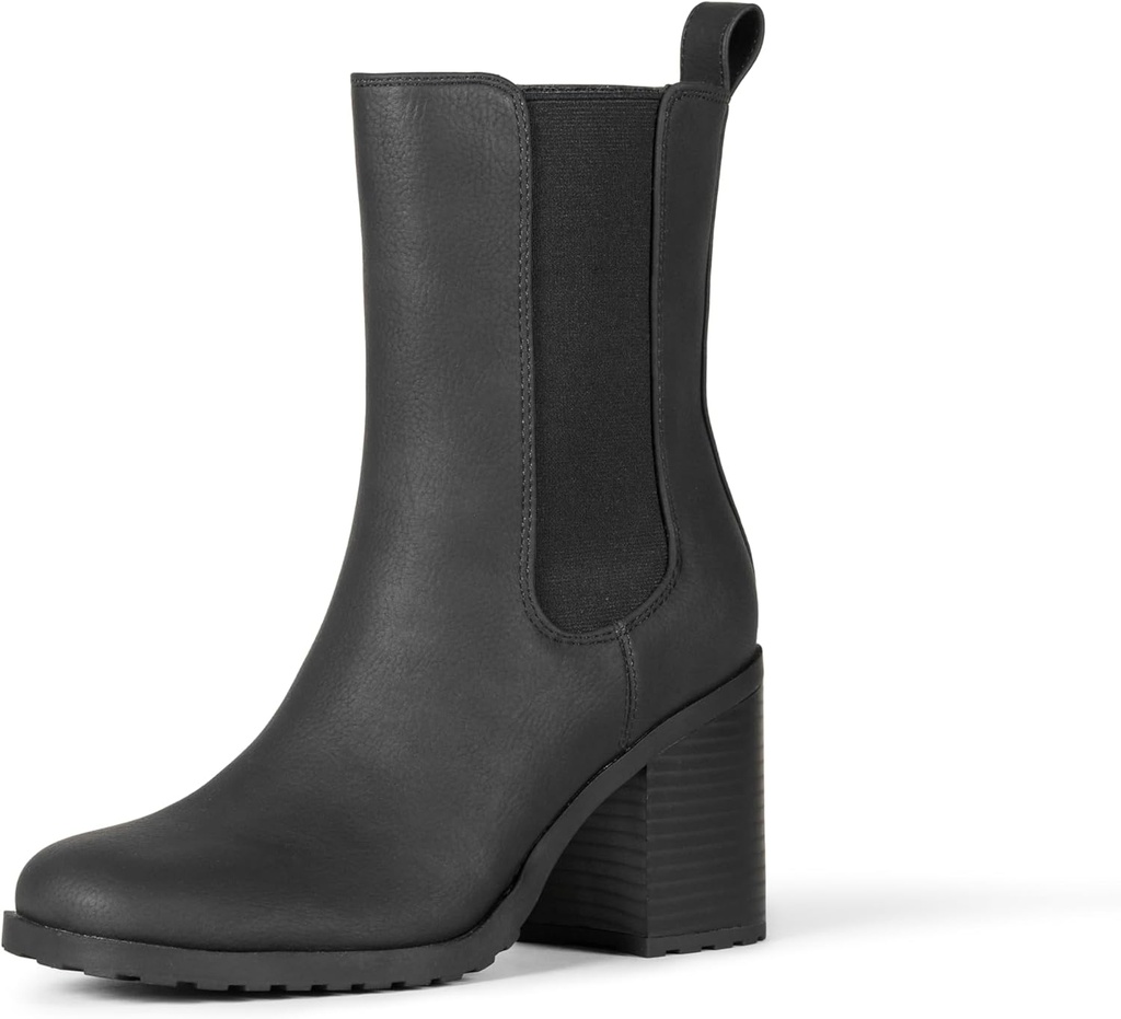 Amazon Essentials Women's Mid Calf Heeled Chelsea Boots with Lug Sole