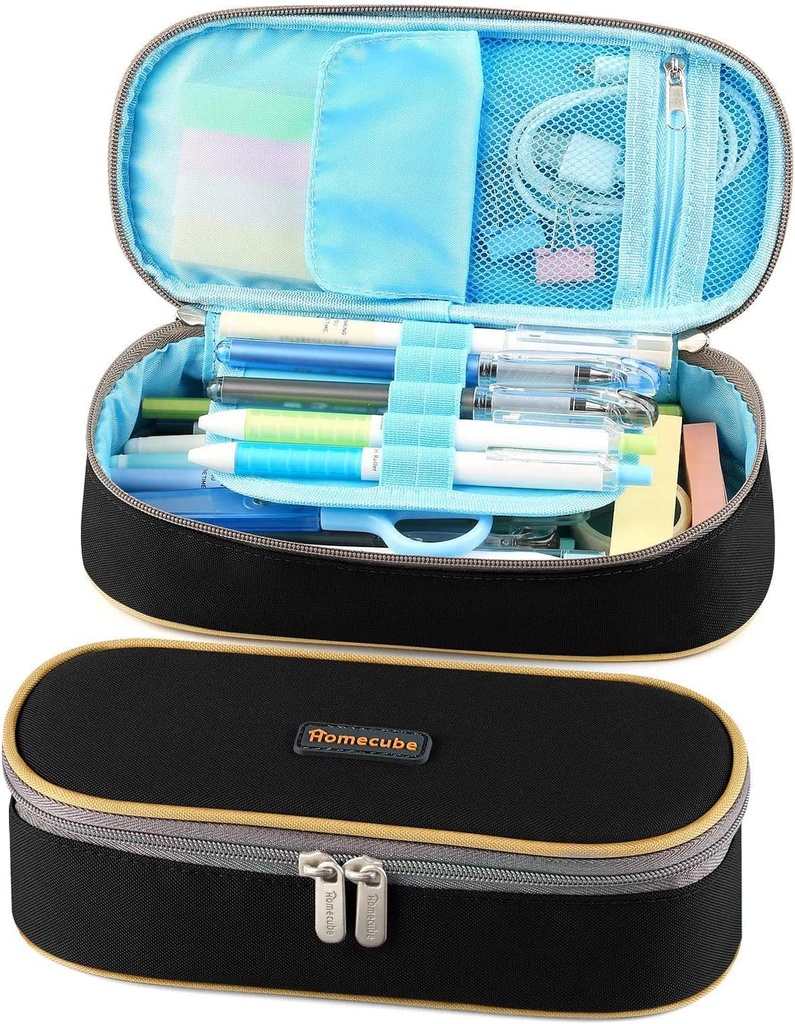 Homecube Pencil Case Big Capacity Waterproof Pencil Pouch Oxford Make-up Pen Case Durable Stationery Bag Pen Holder for Man & Women