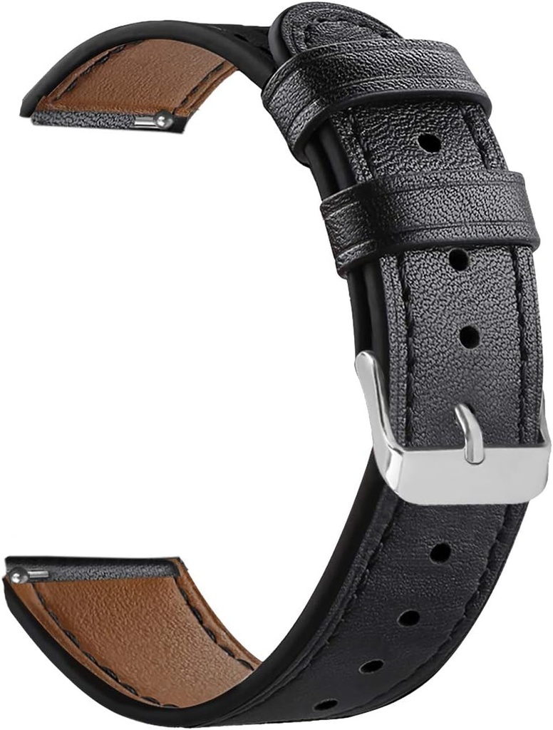 Compatible for Quican IDW19 Band,Classic Quick Release Leather Watch Band Breathable Strap for Quican IDW19 Smartwatch for Women Men