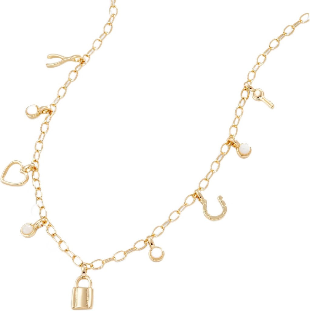 Alex and Ani Love + Luck Mini Multi-Charm Necklace, Adjustable