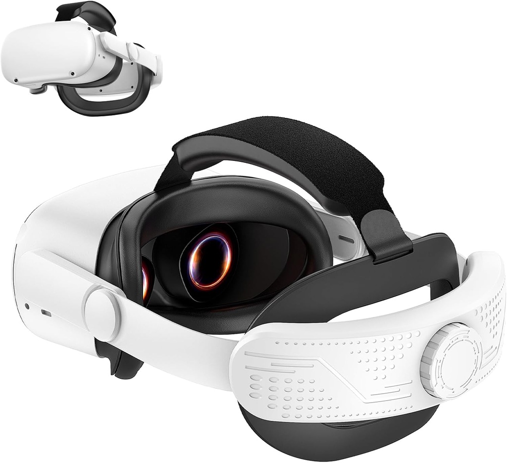 VZNEK Comfort Head Strap for Meta Quest 2,Elite Strap Replacement with Enhanced Comfort Support, VR Gaming Immersion Accessories (for Quest 2)
