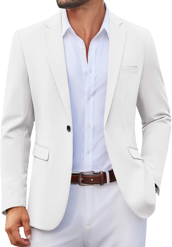 COOFANDY Men's Casual Blazer One Button Sport Coats Lightweight Suit Jacket