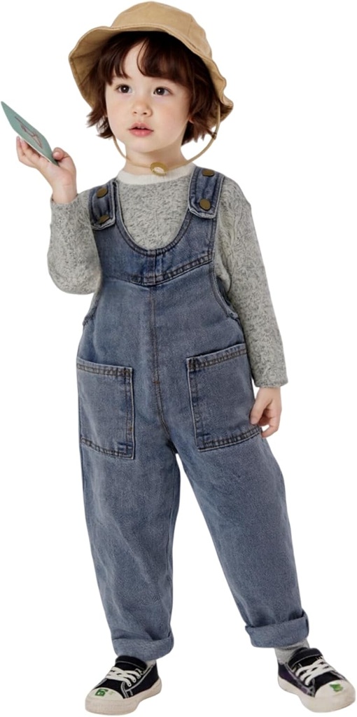 Baby Boy Girl Jean Overalls Toddler Denim Bib Pants Jumpsuit Soft Cute Workwear