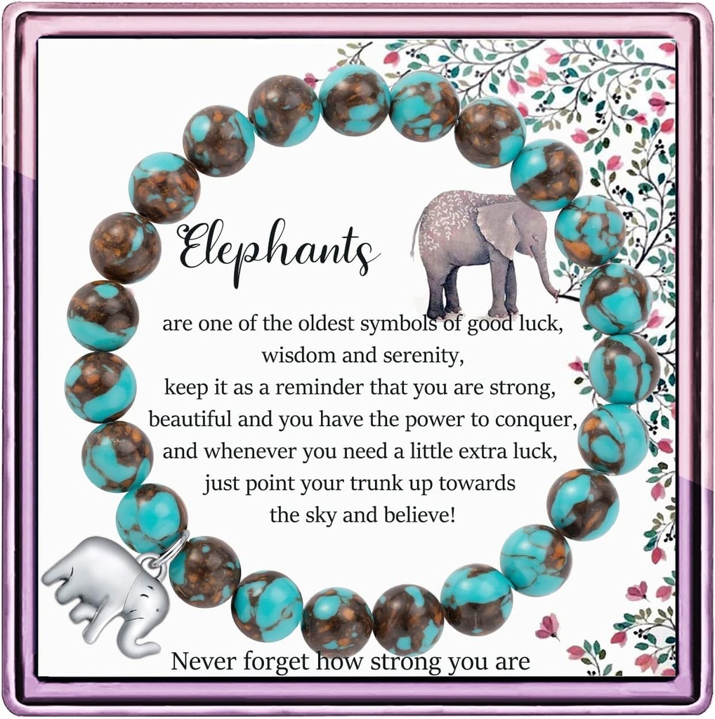 ARHTF Lucky Elephant Bracelet for Women - Good Luck Gifts Inspiring Strength