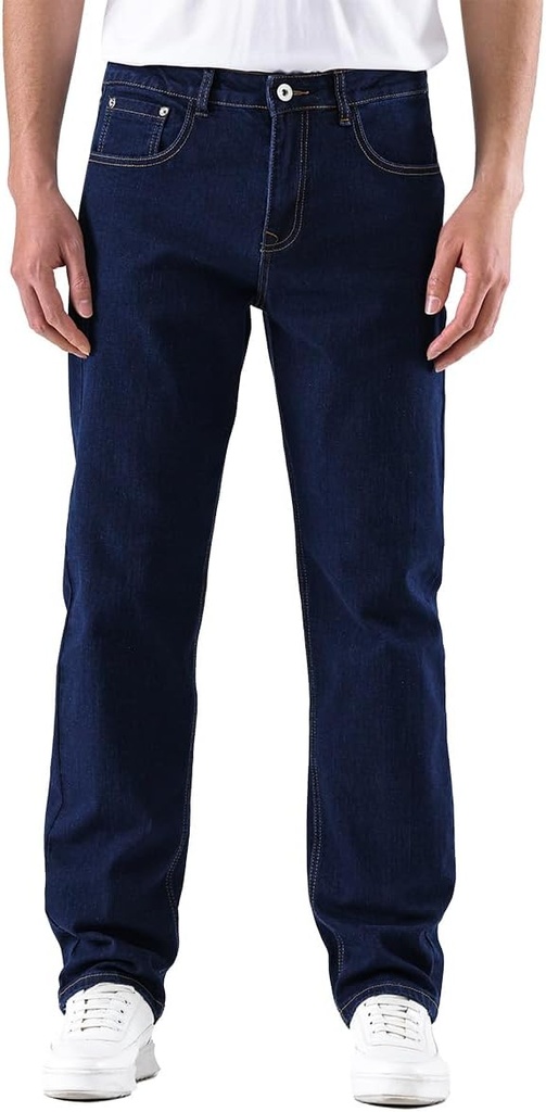 GAIAKOU Mens Jeans for Men Fashion Slim fit Men's Work Pants Loose Stretch Straight Leg Mens Regular Relaxed Baggy Stretchy