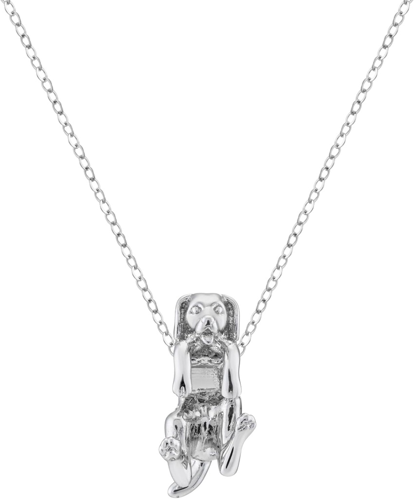 Bolenvi Dangling Dog Pendant Necklace, 925 Sterling Silver Jewelry, 16-22" Adjustable Chain, Pet Dog Charm Necklace for Women
