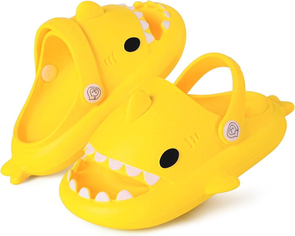 KVbabby Kids Shark Slides Boys Girls Toddlers Cloud Shower Slippers Cute Cartoon Open Toe Sandals Cushioned Thick Sole Beach Pool Shoes