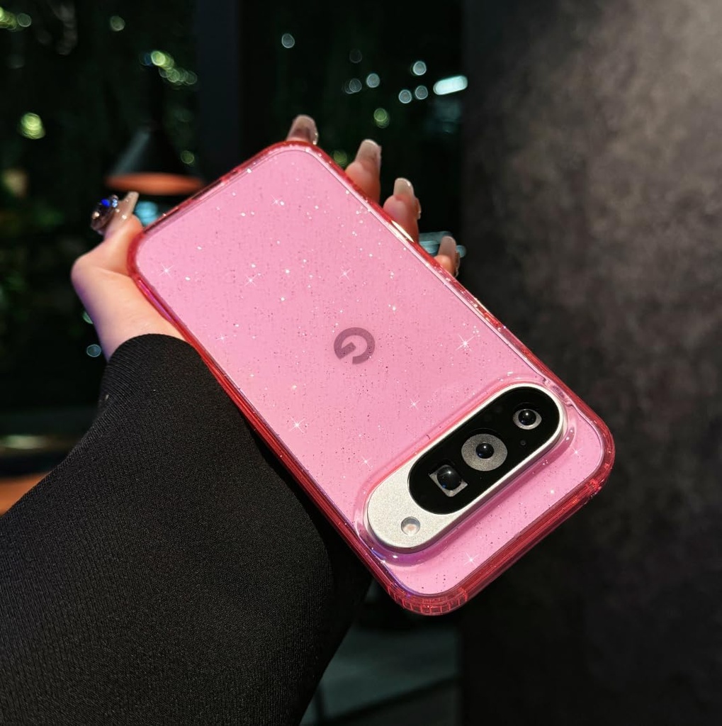 Magnetic for Google Pixel 9 Pro XL Case Women, [Holographic Iridescent Color Changing Effect] Fashion Slim Cute and Unique Matt Protective Phone Cover for Pixel 9 Pro XL