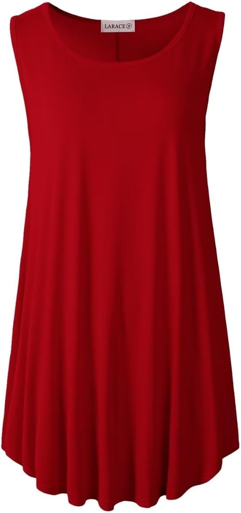 LARACE Tank Tops for Women Plus Size Sleevelss Tunic Casual Summer Clothes Swing Shirts for Leggings