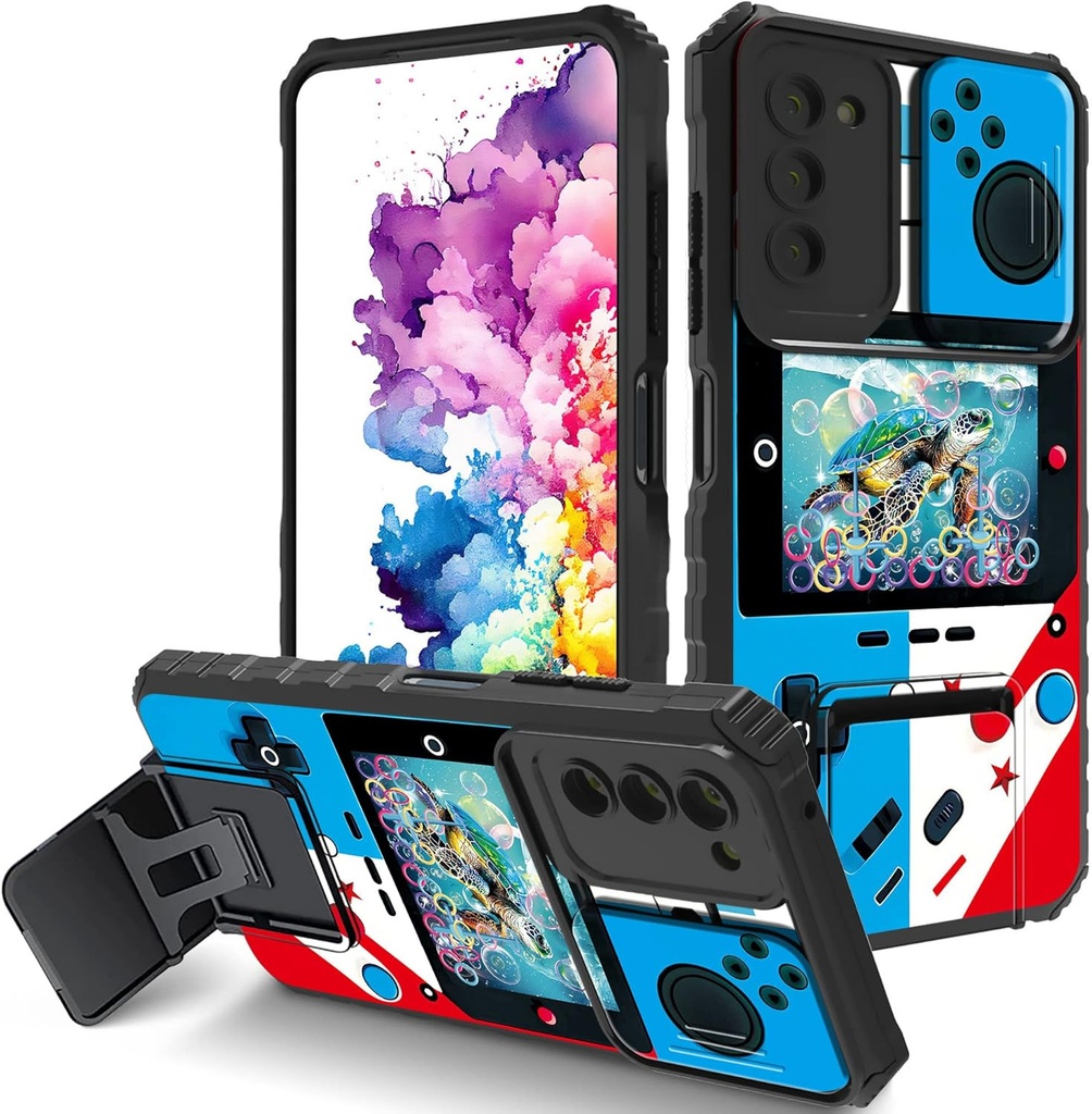 RYUITHDJP Samsung Galaxy A03S Case with Kickstand & Game Player Design - Shockproof Bumper Protection