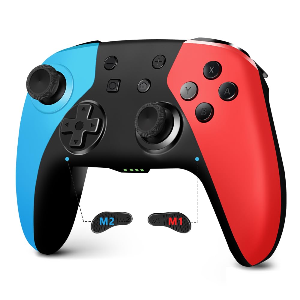 AceGamer Wireless Controller for Nintendo Switch/Switch 2/Lite/OLED/Windows, Hall Effect Joystick for Switch Pro Controllers with Wake Up/Turbo/Vibration/Back Buttons/Programmable