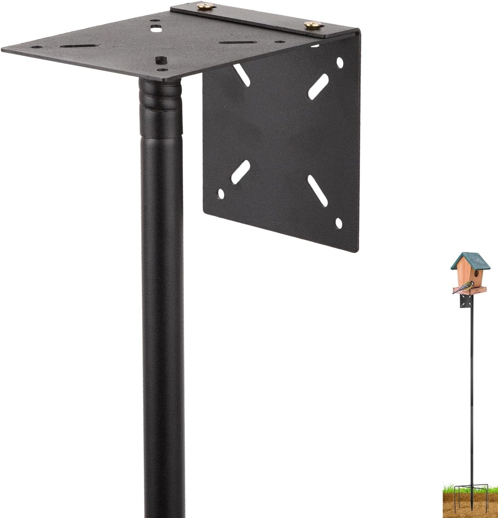 Bird Feeder Pole Stand,92 Inch Bird House Pole for Outdoors Heavy Duty, Bird House Mount Kit with 5-Prong Base,Adjustable Feeding Station for Hanging Feeders,Wild Birds Watching