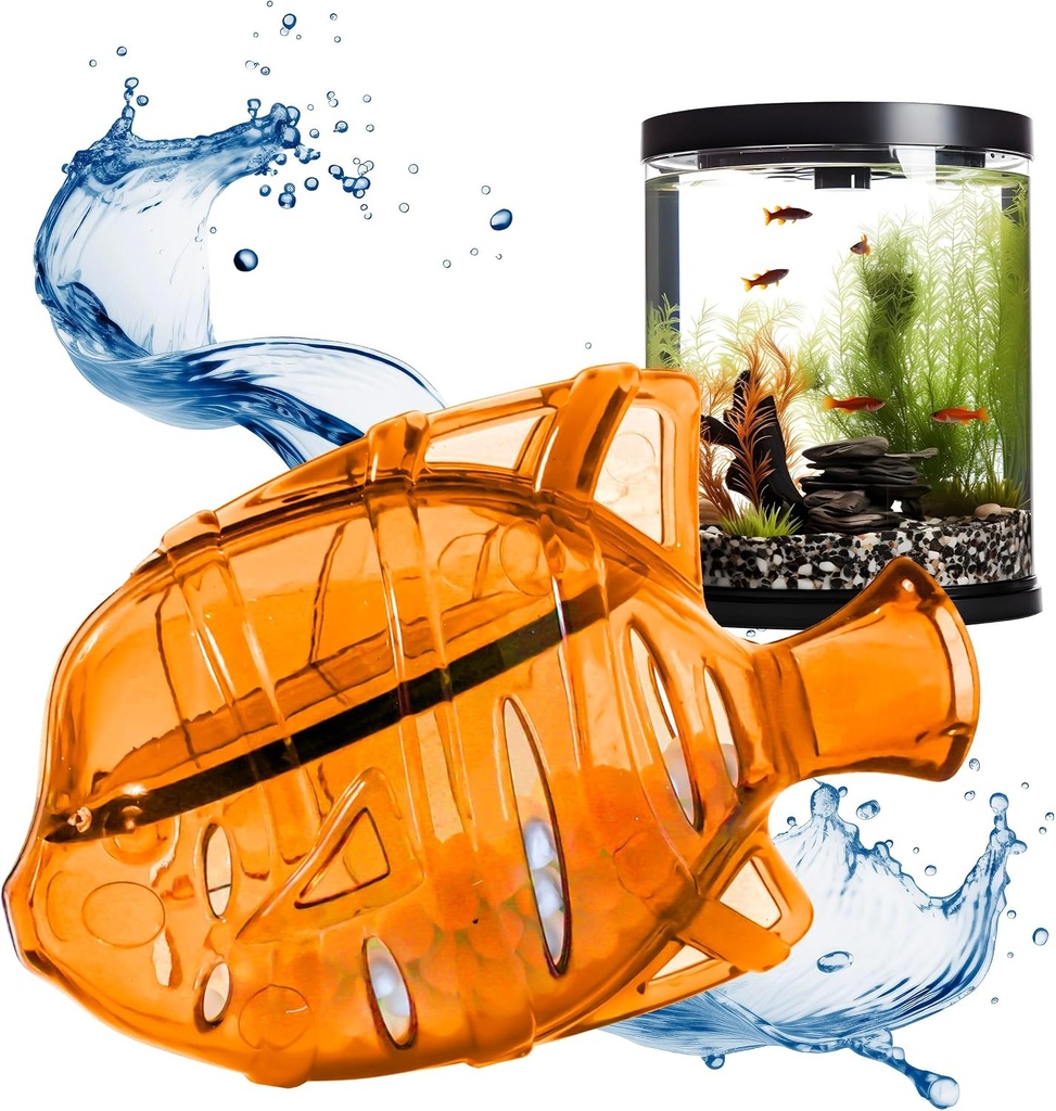 Aquarium Water Clarifier | Clear Cloudy Fish Tank Water Treatment, Safe for Freshwater & Saltwater Fish and Plants - Orange, 1 Pack