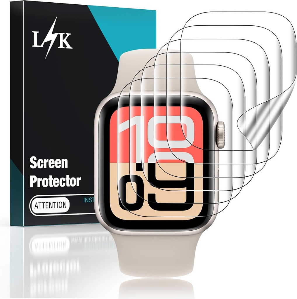 LϟK 6 Pack TPU Screen Protector for Apple Watch 40mm SE 3 /SE Series 6/5/4 - Anti Scratch No Bubbles [Touch Sensitive] Upgrade Flexible HD Film for iWatch 40mm 2025