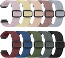 10 Pack Braided Stretchy Adjustable Straps Compatible for 16mm 18mm Quick Release Bands for Women Men,Sport Elastic Nylon Cloth Wristbands