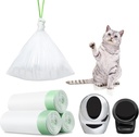 105 Count Waste Drawer Liners Bags Compatible with Litter Box Robot 4 and 3, Thick Self-cleaning Cat Litter Box Liners refill with Drawstring Heavy Duty 10-12 Gallons of Capacity