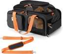 19x13x9 TSA Approved top Expandable pet Carrier for Small Dog Puppy cat up to 10 lbs Weight and 18'' Length, for Southwest Spirit Canada Airlines