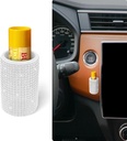 1 Pack Upright Car Chapstick Holder, Bling Insulating Lip Balm Holder,Rhinestone Car Accessories for Women Interior,Suitable for Most Vehicles.(White)