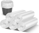 105Counts 8 Gallon Trash Bags, Flexible & Durable Kitchen Garbage Bags, Unscented & Easy Tearing Medium Trash Bag for Kitchen, Bathroom, Bedroom, Office, Transparent