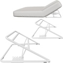2 Pack Under Mattress Wedge Holds 200 Lbs, 4-Level Adjustable Bed Risers, Heavy-Duty Metal Frame Lifter Tool for Seniors, Suitable for Sleep Support & Incline Elevation