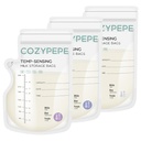 100 Pcs Breastmilk Storage Bags, 8Oz Breast Milk Storing Bag with Pour Spout, Temperature-Sensing Color Change Milk Bag for Convenient Breastfeeding, No Leak Presterilized for Freezer