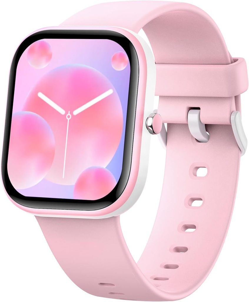 Kids Watch with Fitness Tracker No Phone/APP Needed,19 Sport Mode,1.5" DIY Dial,IP68 Waterproof,Sleep Monitor,Pedometers,Heart Rate,Great Birthday Gift for Boys Girls Teens 6-14 (Pink)