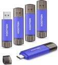 256GB USB C Flash Drive 5-Pack, KOOTION 2-in-1 Type-C Flash Drive USB-A & USB-C 3.0 Dual Drive OTG, Thumb Drive Memory Stick for Android Smartphone/Tablet/PC