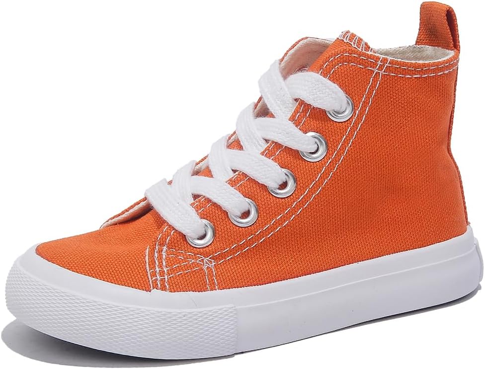 Kids High Tops Boys & Girls High Top Lace-up Sneakers Back-to-School Season Little White Shoes Teen Classic Tennis Shoes Baby Skate Shoes Toddler Shoes