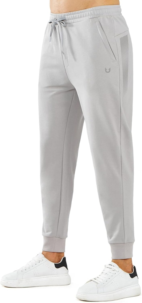 NORTHYARD Men's Cotton Athletic Jogger Sweatpants with Zipper Pockets Running Workout Gym Tapered Pants Comfy Lounge Pants