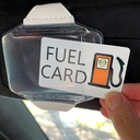 2 Pack - Heavy Duty Visor Fuel Card Holder with Clear Vinyl Pocket - Truck & Car Accessories for Interior - Drivers License, Auto Insurance Card & Fleet Vehicle Gas Log Storage - Specialist ID (Black)