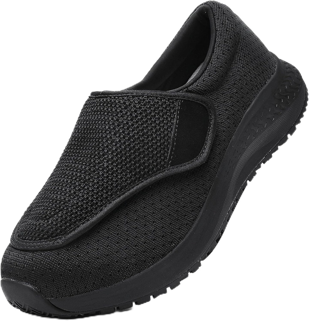 Diabetic Shoes for Men and Women, Adjustable Slip-On Wide Walking Shoes for Swollen Feet, Orthopedic Foot Pain Relief, Neuropathy - EasyTop Wings