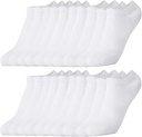 10 Pairs Ankle Socks No Show Sock Low-Cut Athletic Men Women Cotton Socks (US, Digital, 9, 11, Regular, White)
