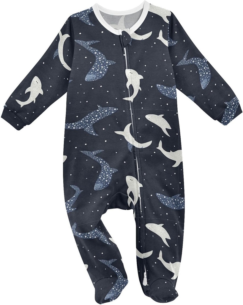 Caikeny Baby One-Piece Footies Light Pink Checkered Bows Newborn Rompers Pajamas Zip Front Pjs for Boys Girls