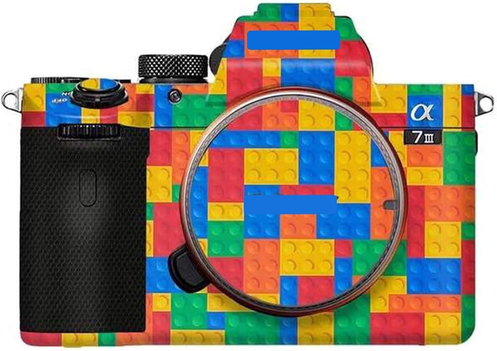 Camera Cover Skin Sticker for Sony A7III A7M3 A7R III Camera Protector Film Skin Anti-Scratch Protective Decoration A7 III A7R3(Toy Brick Colorful)