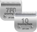 10# 1.5mm and 7FC 3.2mm Clipper Blades Pet Grooming Clipper Replacement Blades Detachable Blade Compatible with andis/wahl/Oster Dog Clippers