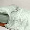100% Eucalyptus Tencel Duvet Cover King, Luxury Cooling Comforter Cover Set, 4 Corner Loops, 1 Oversized Hotel Duvet Cover, 2 Shams, Silky Soft, Lightweight (Sea Green, 3PC King)