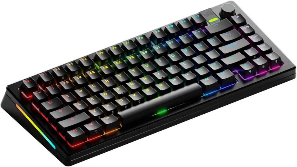 Glorious Gaming GMMK 3 PRO Wireless Mechanical Keyboard, Bluetooth & 2.4GHz, Hotswappable MX Switches, Custom Modular Aluminum Body & Gasket System, Doubleshot Keycaps, ANSI 75% Tenkeyless (Black)