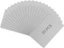 20pcs Blank PVC Cards for ID Badge Printers, 0.76mm/30 mil Thickness Plastic Card, Plastic Blank Card for Business Office with Slot Punch, Compatible with Most Photo ID Badge Printer(Frosted Version)
