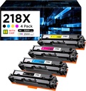 218X Toner Cartridges 4 Pack (with Chip) Compatible Replacement for HP 218X 218A for Color Laserjet Pro MFP 3301cdw 3301sdw Pro 3201dw Series Printer W2180X (Black, Cyan, Magenta, Yellow)