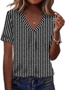 AKEWEI Womens Tops Short Sleeve Shirts for Women V Neck Business Casual Tunic Spring Fashion Clothes 2026