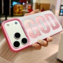 "GOD HAS A Plan for You Phone Case for iPhone 17 Pro Max, Cute Fashion Letter Print Aesthetics Design Simple Case, Soft TPU Slim Shockproof Cover for Girls Women and Men - Pink
